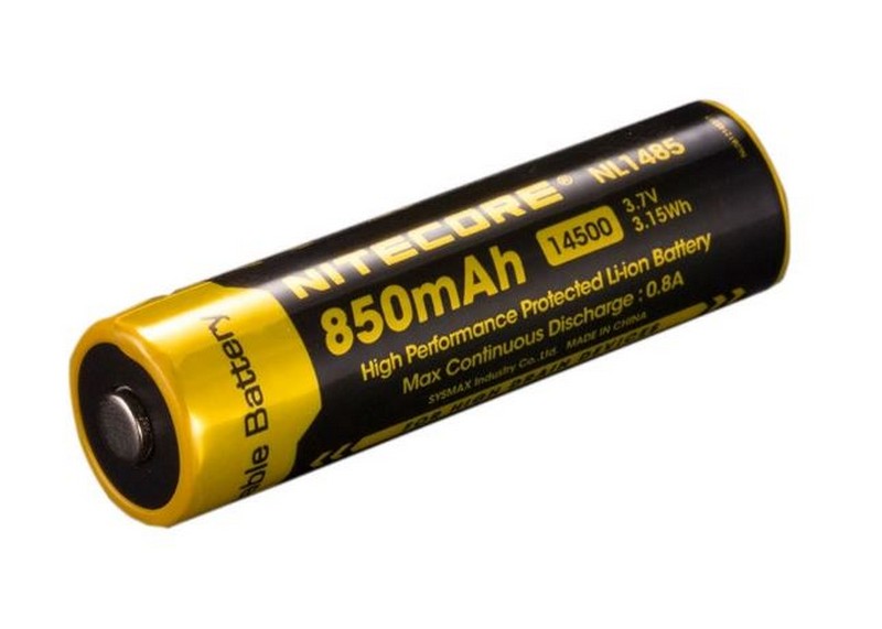 Nitecore 14500 Rechargeable LITHIUM-ION Battery (3.7V, 850mAh)