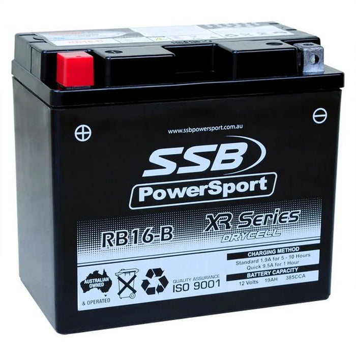 Motorcycle motorbike battery (YB16-B) AGM 12V 19AH 385CCA BY SSB