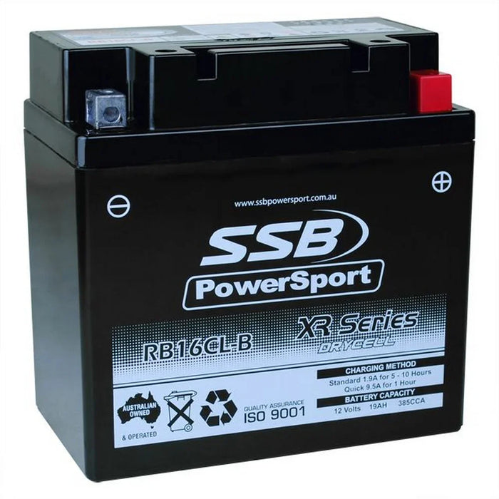 Motorcycle motorbike battery (YB16CL-B) AGM 12V 19AH 385CCA BY SSB