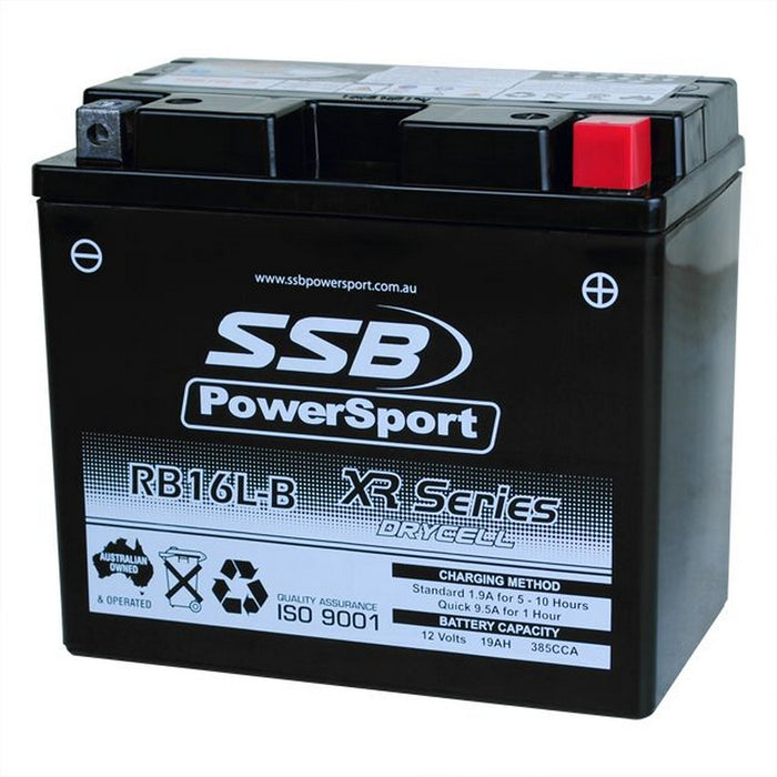 Motorcycle motorbike battery (YB16L-B) AGM 12V 19AH 385CCA BY SSB