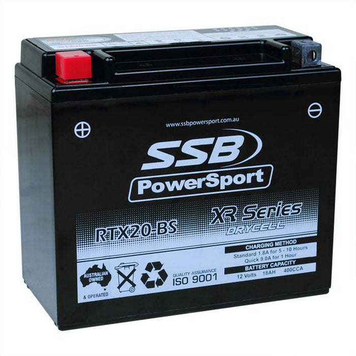 Motorcycle motorbike battery (YTX20-BS) AGM 12V 18AH 400CCA BY SSB