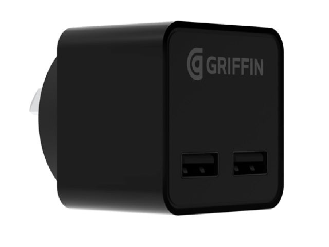 Griffin PowerBlock Dual USB-A 12W and 5W Wall Charger AC