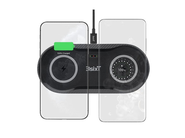3sixT Elfin Dual 10W+10W Wireless Charger with AC