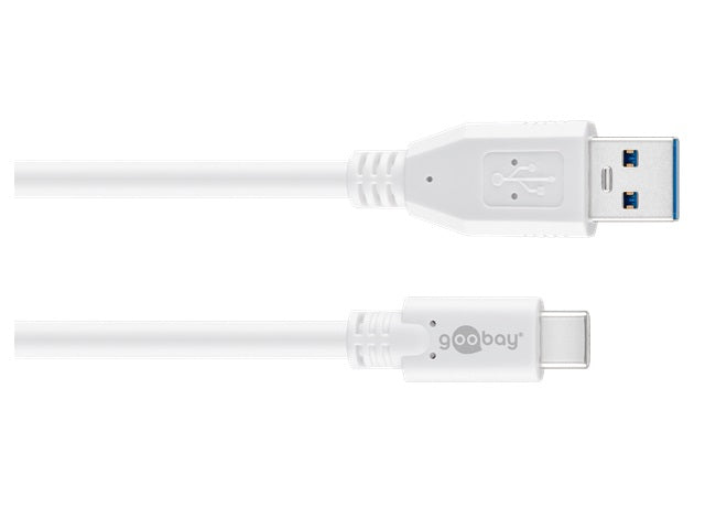 Goobay USB-C to USB A 3.0 cable white Â 1.0m