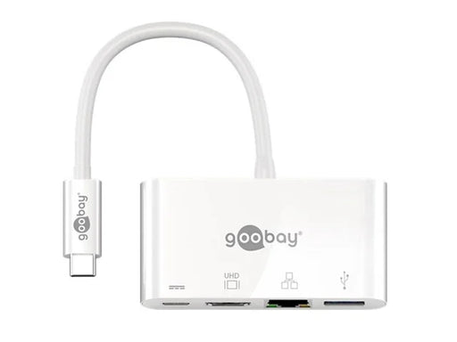 Goobay USB-C Multiport Adapt (HDMI + Ethernet, PD) 3A 60W - LX2001 - Homewares, Outdoor, Phone Accessories, Cases, Speakers, Headphones + More -