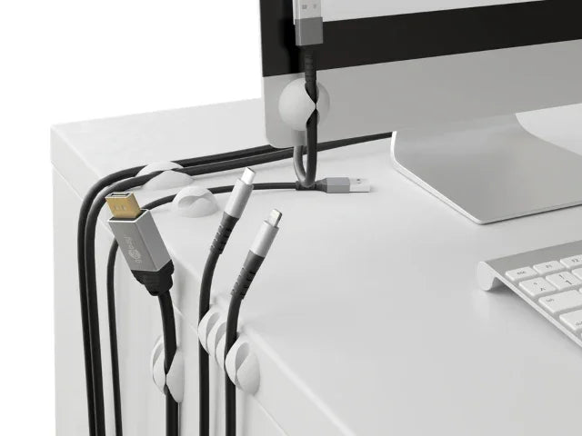 Goobay Cable Management Set 5-pcs, white - LX2001 - Homewares, Outdoor, Phone Accessories, Cases, Speakers, Headphones + More -