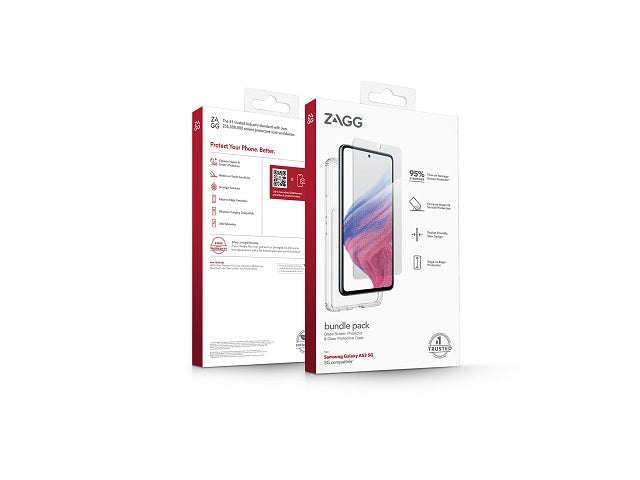 ZAGG Glass+Case bundle pack - Samsung A53 5G - clear