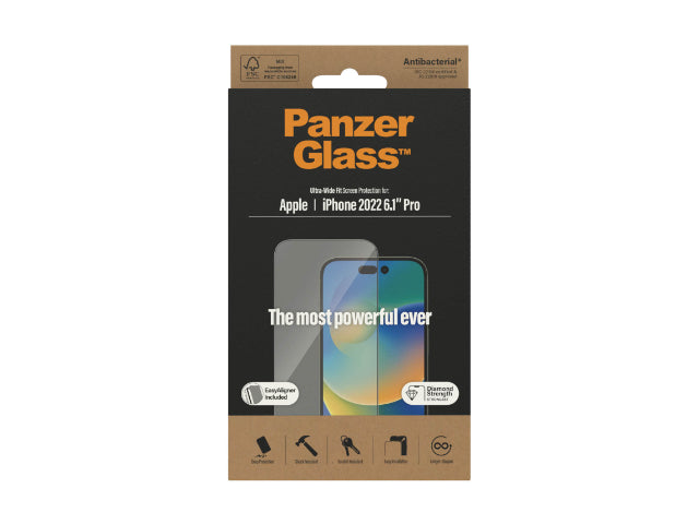 PanzerGlass UltraWide Fit AB w/ Aligner - iPhone 14 Pro Screen Protector