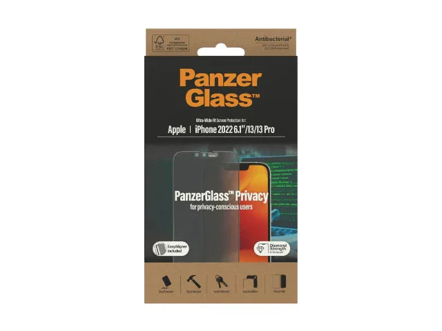 PanzerGlass UltraWide Fit Privcy Screen Protector w/ Aligner - iPhone 14 - LX2001 - Homewares, Outdoor, Phone Accessories, Cases, Speakers, Headphones + More -