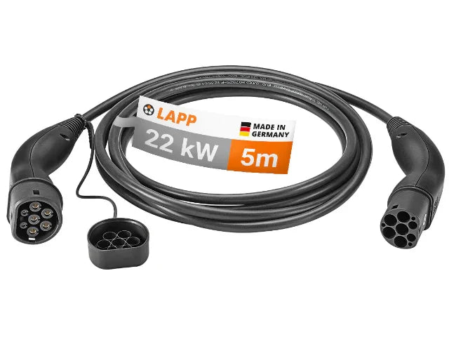 LAPP EV Charge Cable Charger Type 2 (22kW-3P-32A) 5m - Black - LX2001 - Homewares, Outdoor, Phone Accessories, Cases, Speakers, Headphones + More -