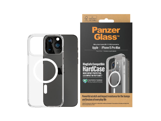 PanzerGlass Hardcase Magsafe iPhone 15 Pro Max Case Clear