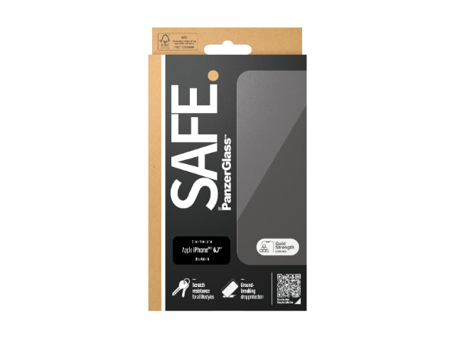PanzerGlass SAFE by Panzer UltraWide Fit Screen Protector iPhone 15 Plus
