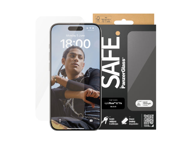SAFE by Panzer UltraWide Fit Screen Protector iPhone 15 Pro