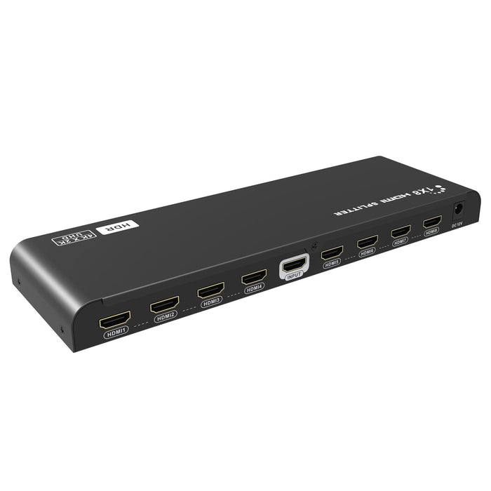 LENKENG 1-In-8-out HDMI Splitter with HDR & EDID. Supports UHD Res up to 4K2K@30