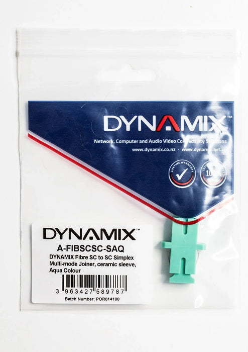 DYNAMIX Fibre SC to SC Simplex, Multimode Joiner, PhBr sleeve, Aqua Colour - LX2001 - Homewares, Outdoor, Phone Accessories, Cases, Speakers, Headphones + More -