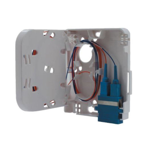 DYNAMIX FTTH Compact Wall Outlet 1 Port SC Duplex / LC Quad, Up to 4 fibres, Unl