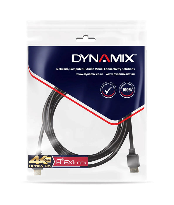 DYNAMIX 5m HDMI High Speed 18Gbps Flexi Lock Cable with Ethernet 4K2K@30/60Hz - LX2001 - Homewares, Outdoor, Phone Accessories, Cases, Speakers, Headphones + More -