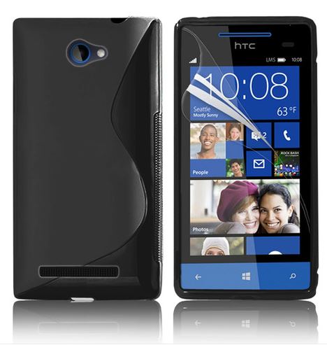 HTC Windows Phone 8S Gel Case + Screen Protector