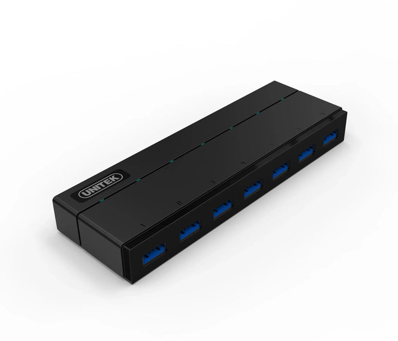UNITEK USB 3.0 7-Port Hub with 1.5A Charging Per Port. Super Speed Data Transfer - LX2001 - Homewares, Outdoor, Phone Accessories, Cases, Speakers, Headphones + More -