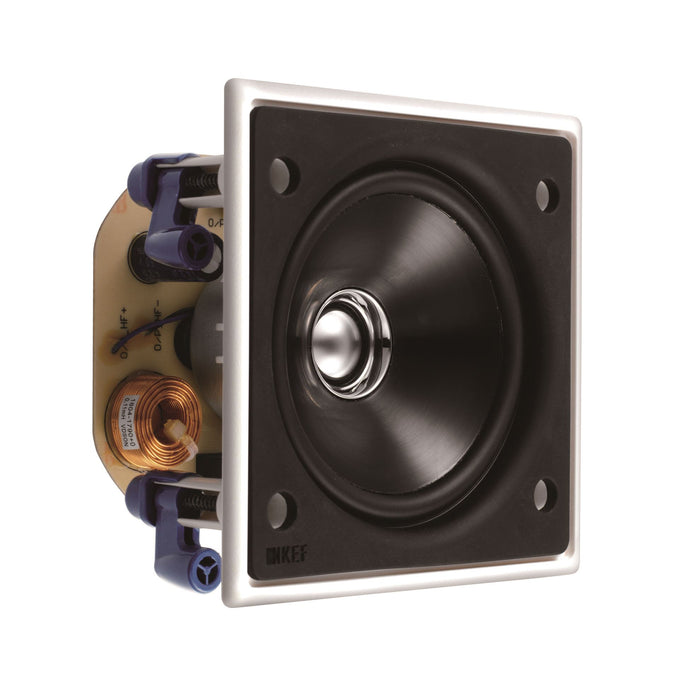 KEF CI100QS 4'' Flush Mounting Square In-Wall & Ceiling Speaker. 1x 4'' LF, 1x 0