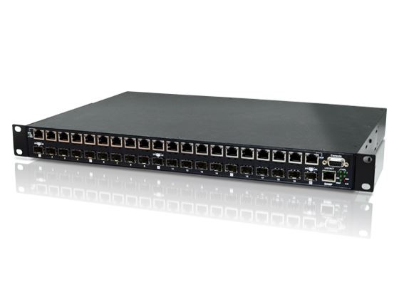 CTC UNION 20 Port Managed SFP Patching HUB. Converts 100/1000Base-FX Ethernet co