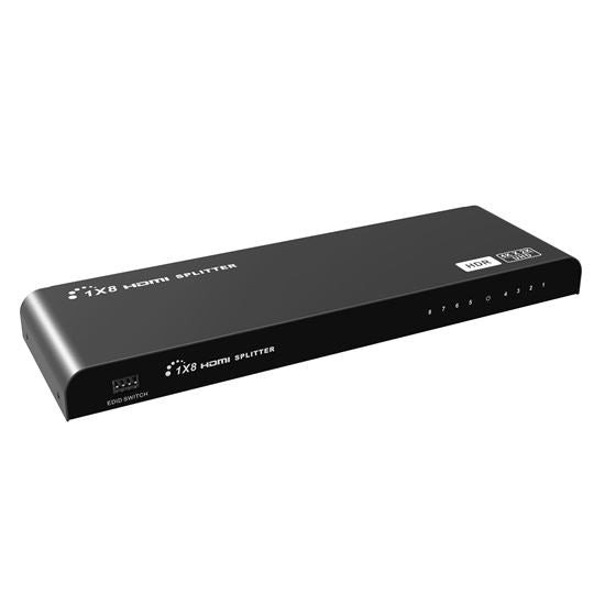 LENKENG 1-In-8-out HDMI Splitter with HDR & EDID. Supports UHD Res up to 4K2K@30