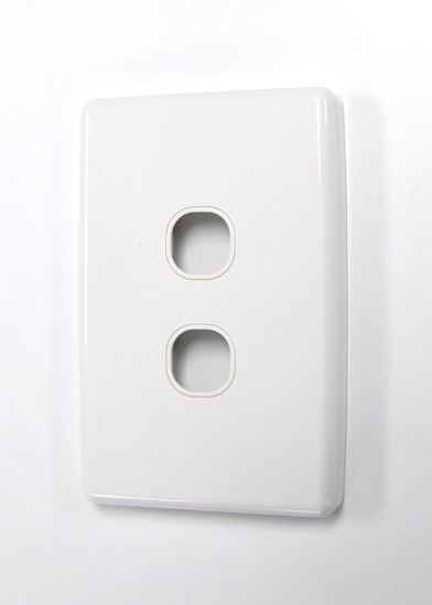 AMDEX Switch Plate ONLY. 2 Gang WPC Series Wall Face Full Cover Plate. (Accepts