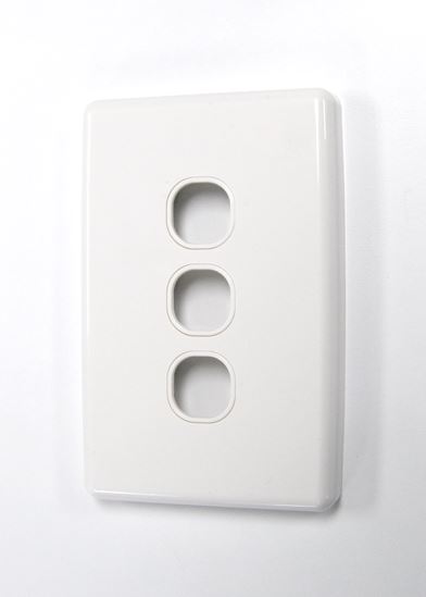 AMDEX Switch Plate ONLY. 3 Gang WPC Series Wall Face Full Cover Plate. (Accepts