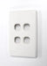 AMDEX Switch Plate ONLY. 4 Gang WPC Series Wall Face Full Cover Plate. (Accepts - LX2001 - Homewares, Outdoor, Phone Accessories, Cases, Speakers, Headphones + More -
