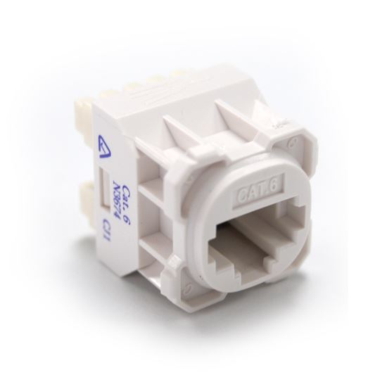 AMDEX Cat6 RJ45 Jack for AMDEX Face Plates. White Recommend for use with RJ45 pl