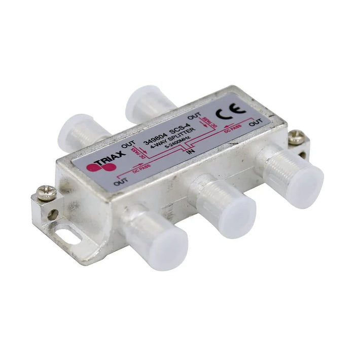 TRIAX RF 4-Way Splitter 5-2400MHz. All ports power pass - diode steered. - LX2001 - Homewares, Outdoor, Phone Accessories, Cases, Speakers, Headphones + More -