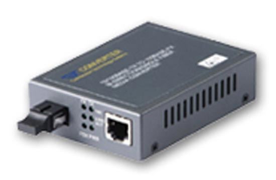 CTS Fast Ethernet WDM Converter. RX: 1310nm, TX: 1550nm. 10/100Base-TX RJ45 to 1