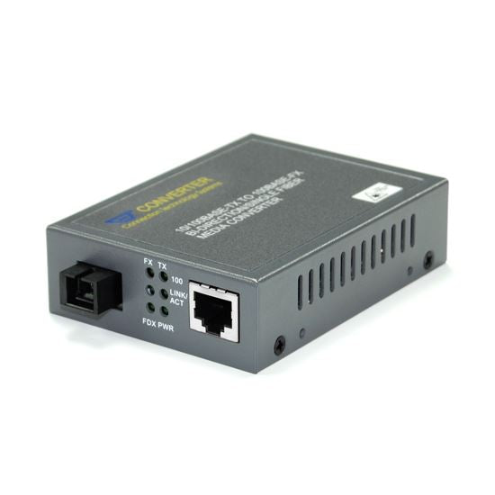 CTS RJ45 to SC Single-Mode WDM Converter. RX:1310nm TX:1550nm. CTS Fast Ethernet