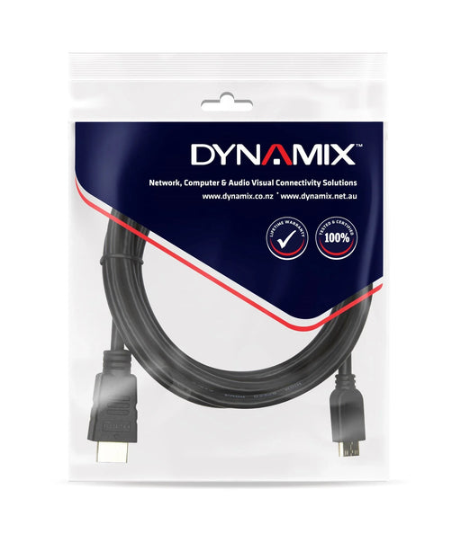 DYNAMIX 3m HDMI to HDMI Mini Cable High-Speed with Ethernet Max Res: 4K@60Hz - LX2001 - Homewares, Outdoor, Phone Accessories, Cases, Speakers, Headphones + More -