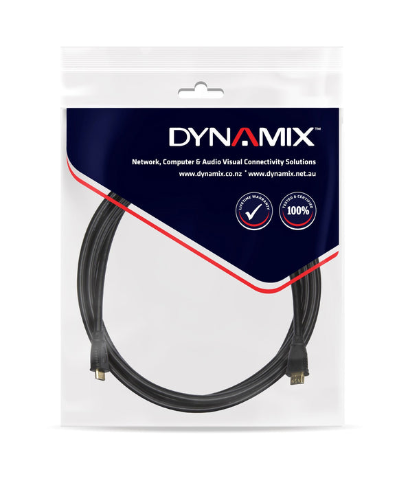 DYNAMIX 3m v1.4 HDMI Mini to HDMI Mini Cable. Max Res: 4K@60Hz. Colour Black.