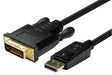 DYNAMIX 1.5m DisplayPort Source to DVI-D Monitor Male Cable Max Resolution 1080p