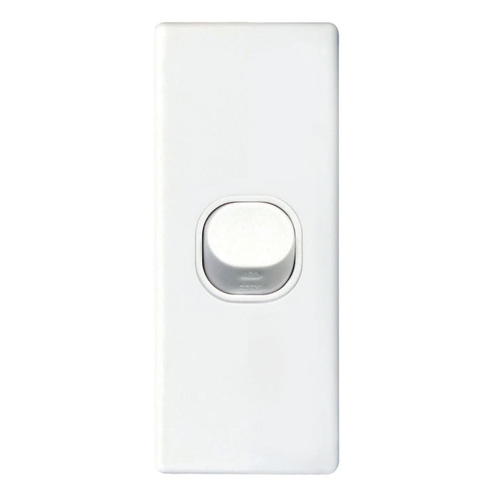 TRADESAVE Architrave Single 16A Vertical Switch. Moulded in Flame Resistant Poly