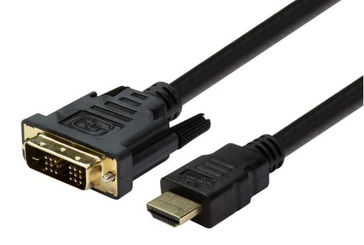 DYNAMIX 5m HDMI Male to DVI-D Male (18+1) Cable. Single link Max Res 1080p 60Hz