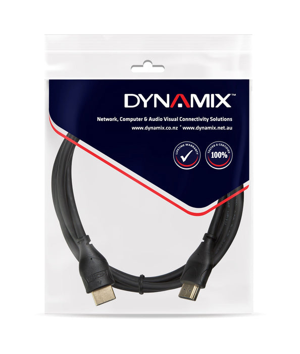 DYNAMIX 1m HDMI 10Gbs Slimline HighSpeed Cable Ethernet 4K2K@24/30Hz (3840x2160)