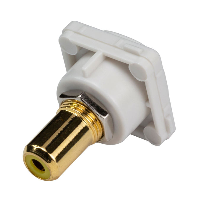 AMDEX Yellow RCA to RCA Jack. Gold Plated