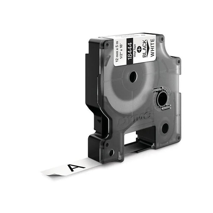 DYMO Genuine Rhino Industrial Vinyl Labels.12mm x 5.5m. Black on White. Compatib - LX2001 - Homewares, Outdoor, Phone Accessories, Cases, Speakers, Headphones + More -