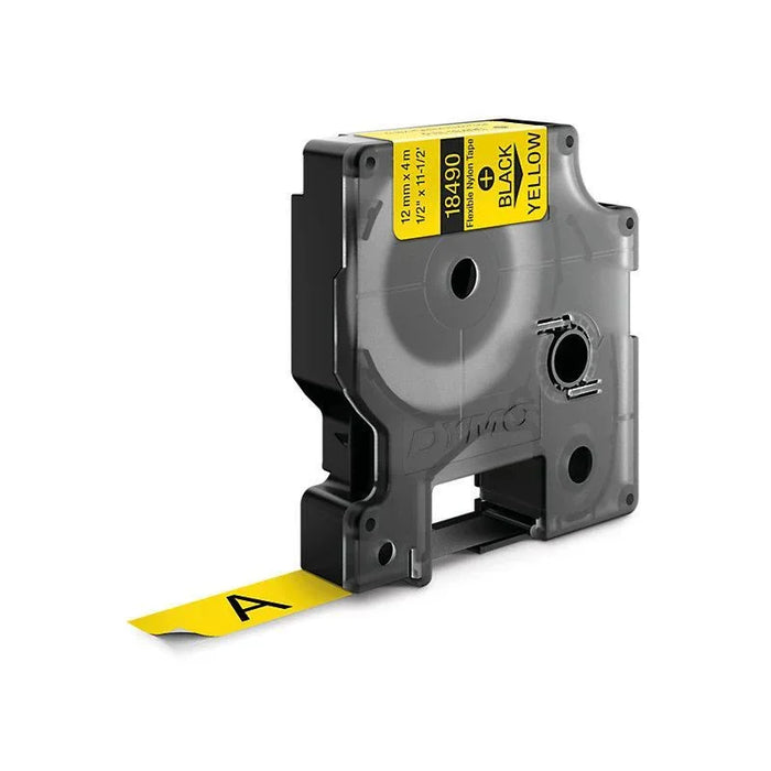 DYMO Genuine Rhino Industrial Labels-Flexible Nylon 12mm Black on Yellow. Indust - LX2001 - Homewares, Outdoor, Phone Accessories, Cases, Speakers, Headphones + More -