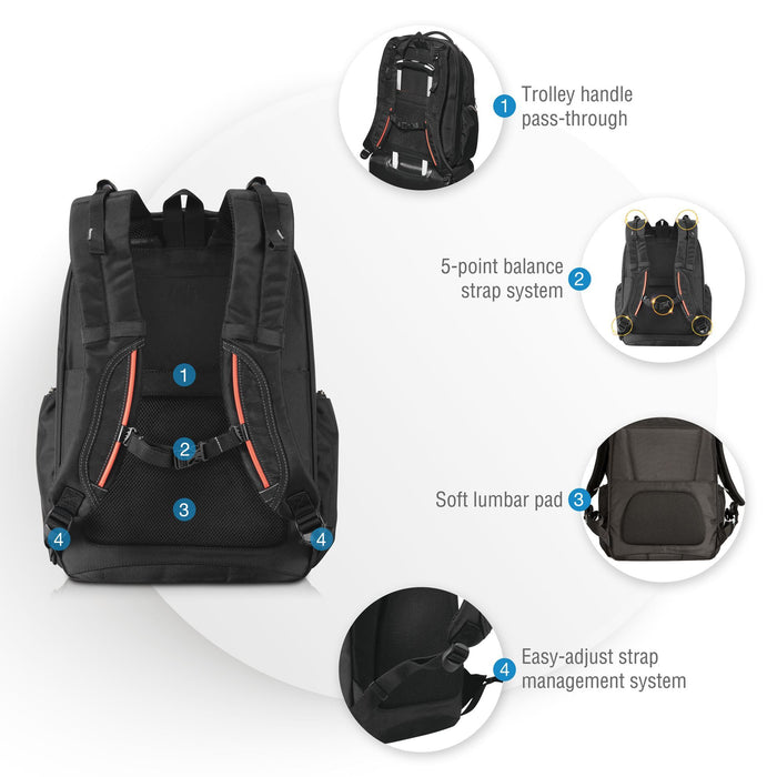 EVERKI Atlas Laptop Backpack 13''~17''. Adjustable laptop compartment. Checkpoin