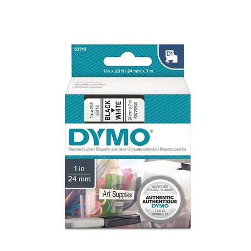 DYMO Genuine D1 Label Cassette Tape 24mm x 7M; Black on White Suitable for the L - LX2001 - Homewares, Outdoor, Phone Accessories, Cases, Speakers, Headphones + More -