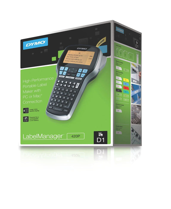 DYMO LabelManager 420P Portable Labeller; 7 font sizes; 8 font style; 10 text st - LX2001 - Homewares, Outdoor, Phone Accessories, Cases, Speakers, Headphones + More -
