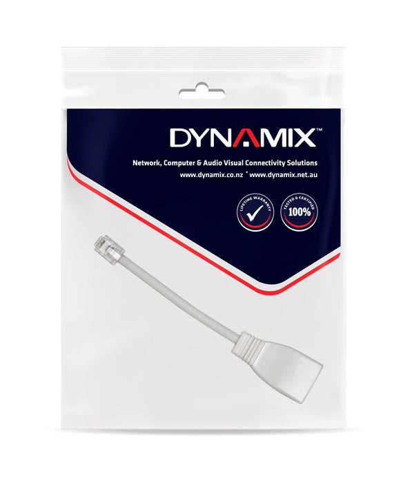 DYNAMIX 0.08m Cable-BT Socket to RJ11 Plug (for Phone to Modem Connection)