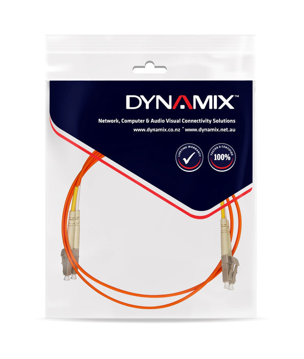 DYNAMIX 15M 62.5u LC/LC OM1 Fibre Lead (Duplex, Multimode) Orange LSZH Jacket