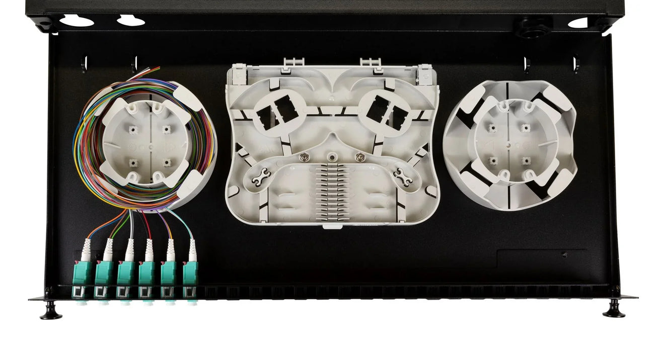 DYNAMIX 19'' 1U Fibre Tray 12C LC MM FULLY LOADED w 12x LC Elite OM4 Pigtails 6x - LX2001 - Homewares, Outdoor, Phone Accessories, Cases, Speakers, Headphones + More -