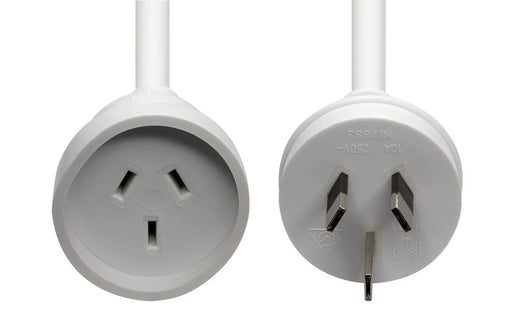 DYNAMIX 7M 240v 10A Standard Duty Power Extension Lead (3 Core 1.0mm) White - LX2001 - Homewares, Outdoor, Phone Accessories, Cases, Speakers, Headphones + More -