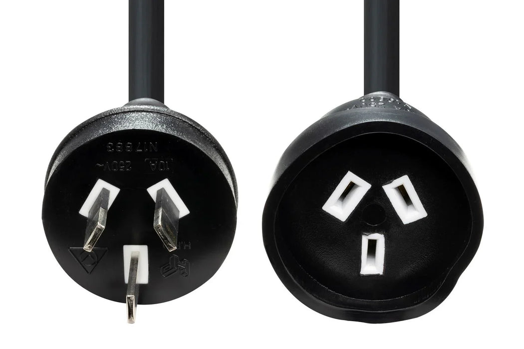 DYNAMIX 2M 240v 10A Standard Duty Power Extension Lead (3 Core 1.0mm) Black - LX2001 - Homewares, Outdoor, Phone Accessories, Cases, Speakers, Headphones + More -